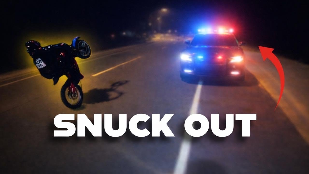 WE SNUCK OUT FOR A RIDEOUT! COP ACTIVITY!!   #ebike #bikelife #dirtbike #surron @SoleilGNG5