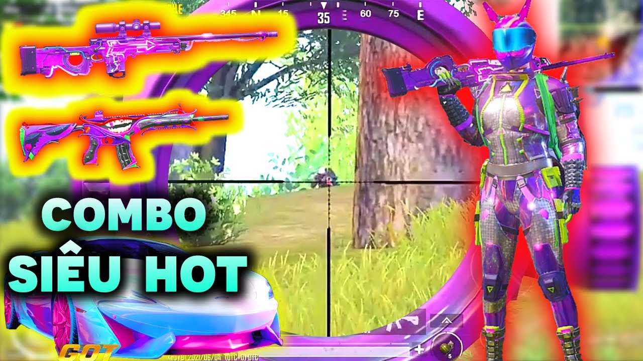 [PUBG Mobile] Combo KẾT HỢP C&ugrave;ng Với Si&ecirc;u Xe McLaren | AWM NEON + M416 JOKER