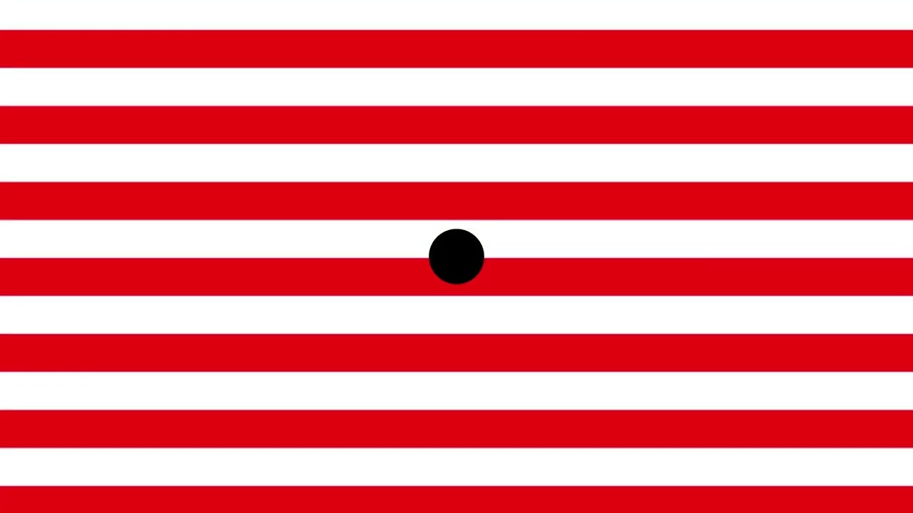 Stationary Ball Over Vertical Optokinetic Stripes