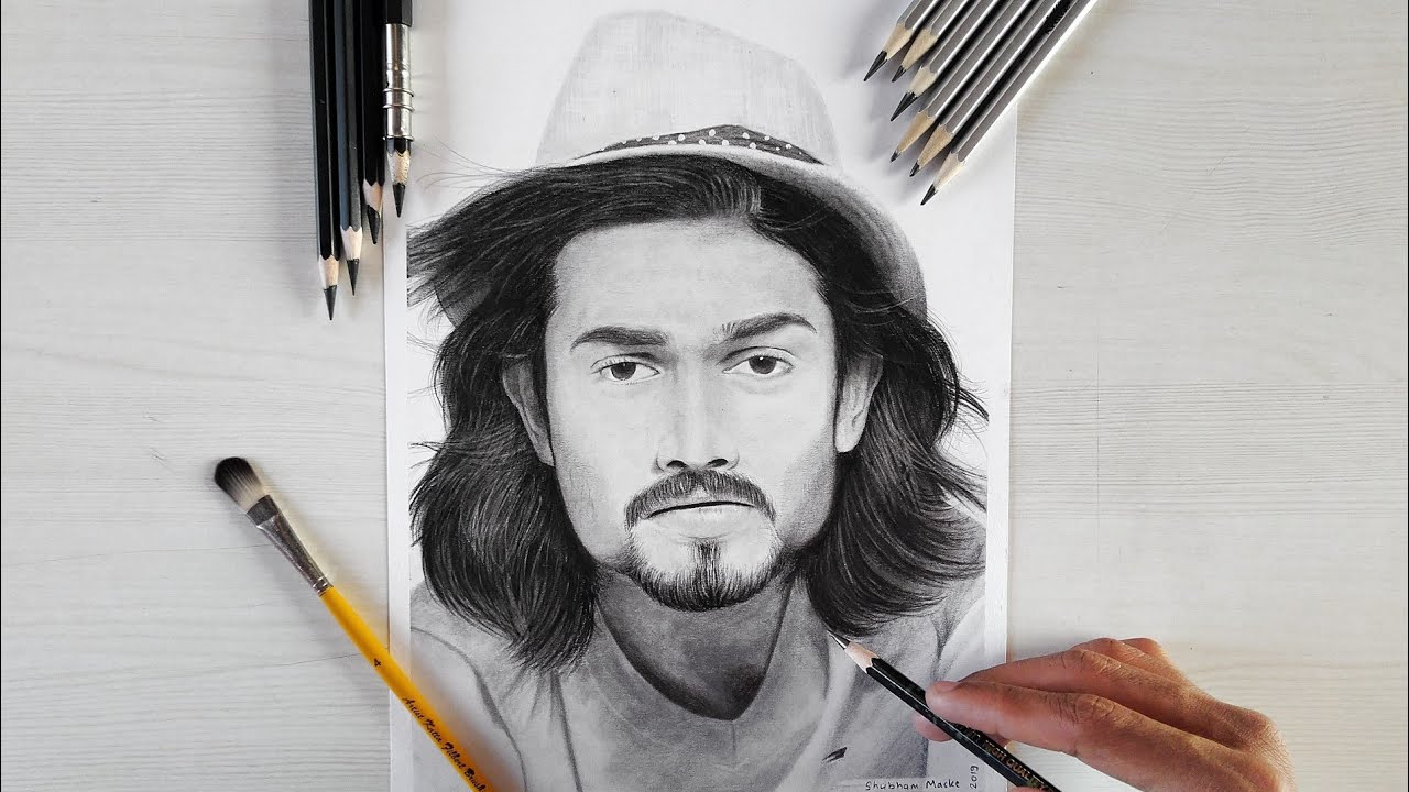 Drawing Bhuvan Bam | BB Ki Vines | Shubham Maske ArtStudio