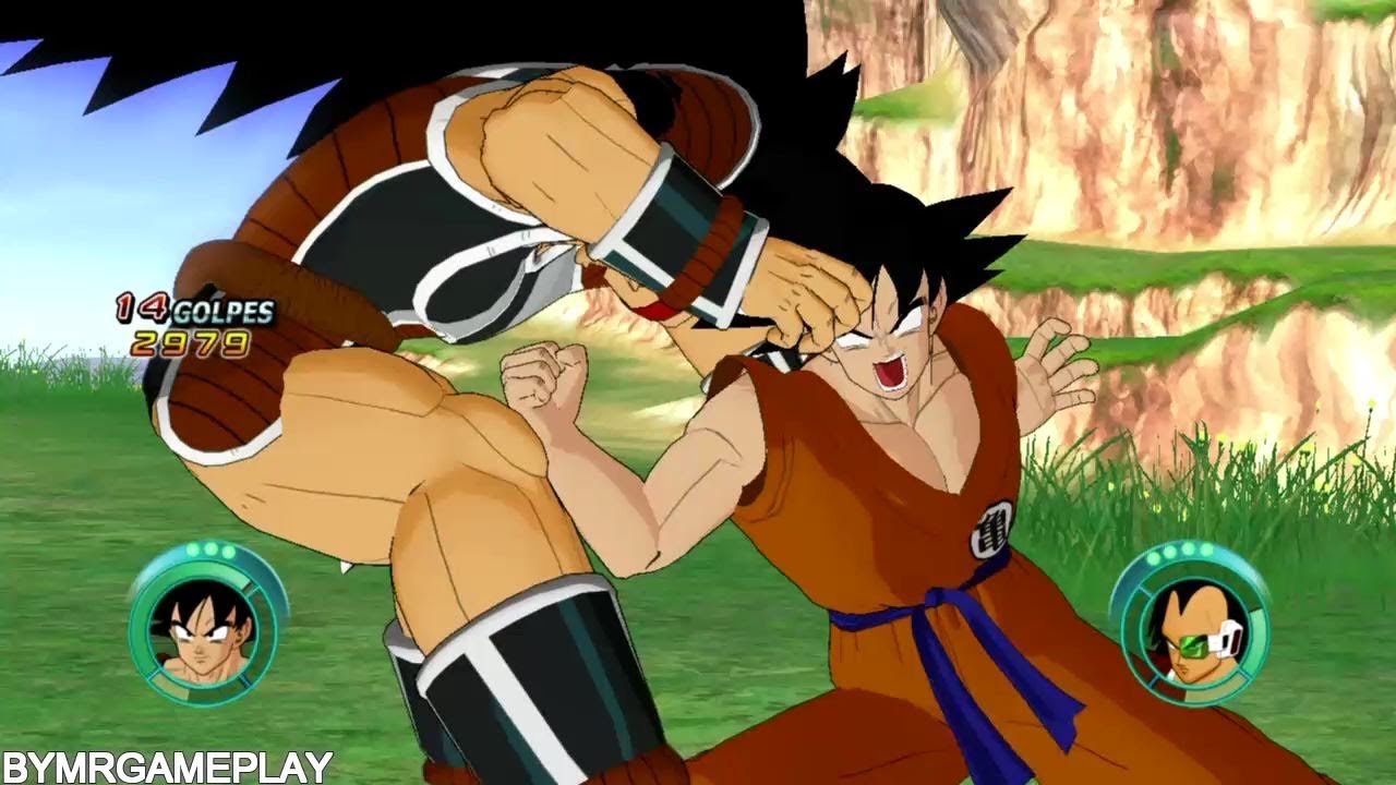 Dragon Ball: Raging Blast Saga Saiyans Raditz vs Goku  Piccolo #1