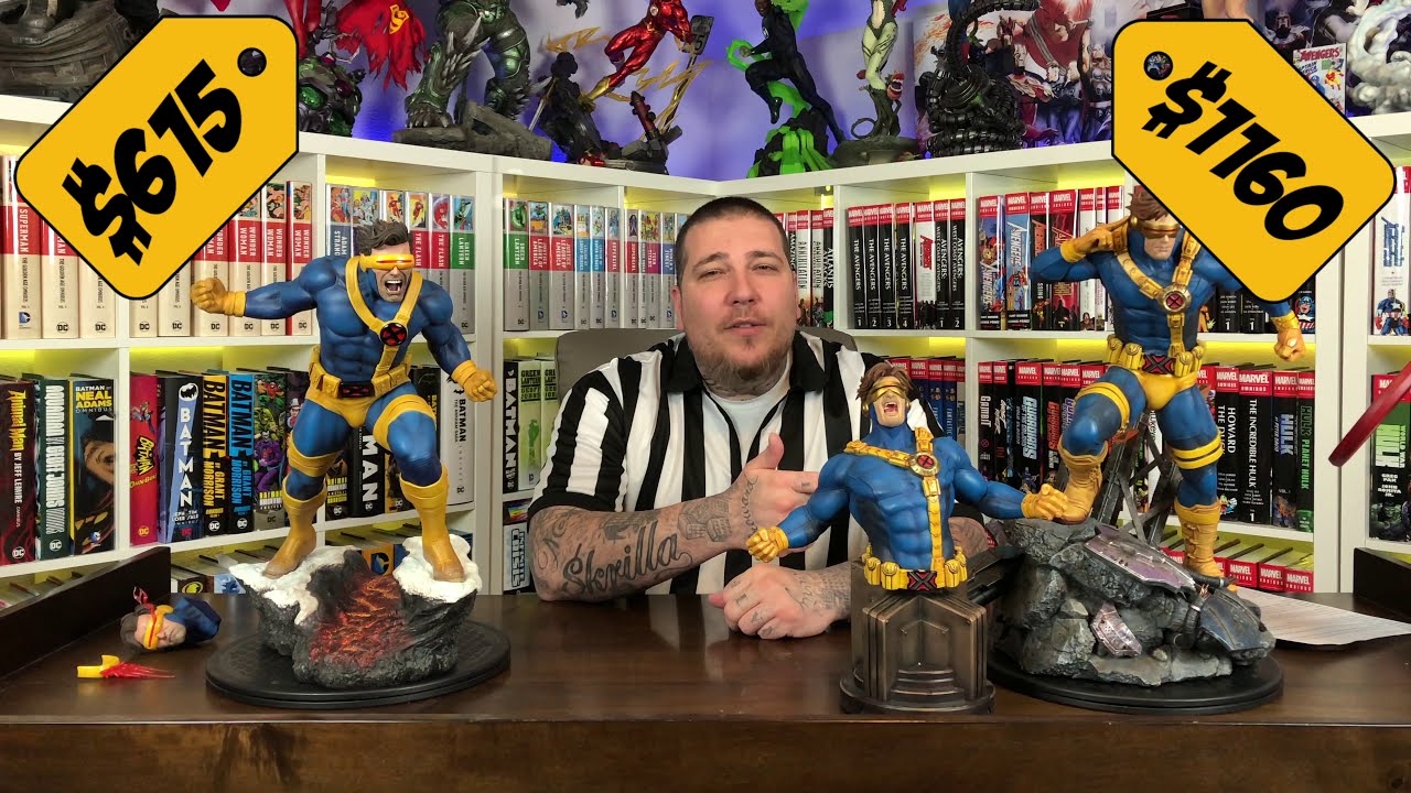 CYCLOPS Statue Comparison SIDESHOW vs XM STUDIOS