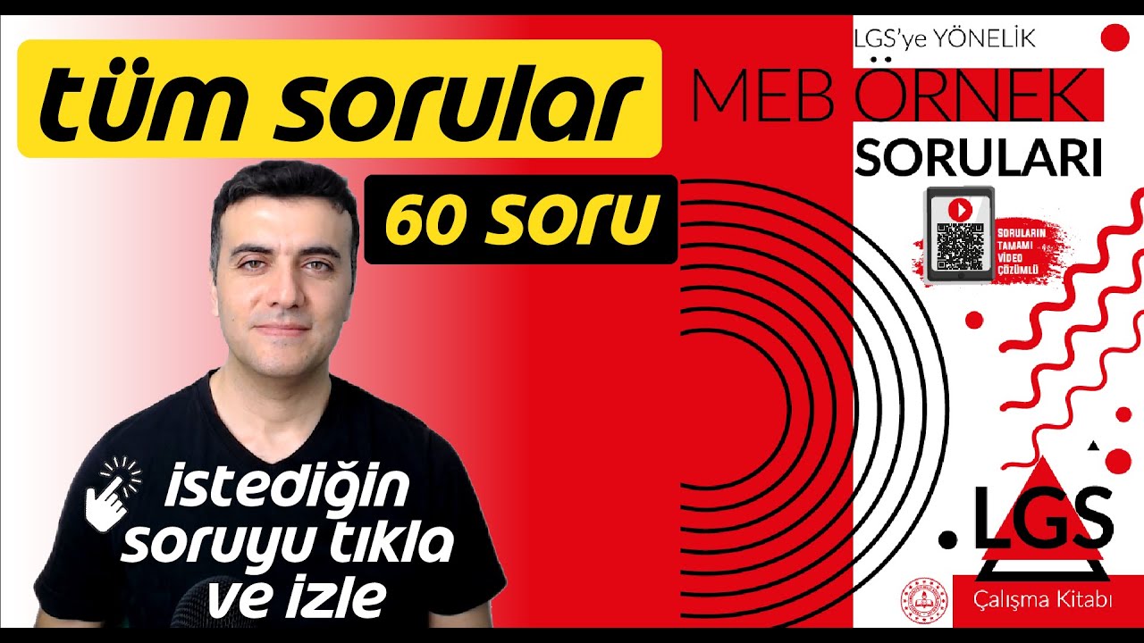 LGS MEB Örnek Sorular Kitabı 2023 Tüm Sorular ve Çözümleri