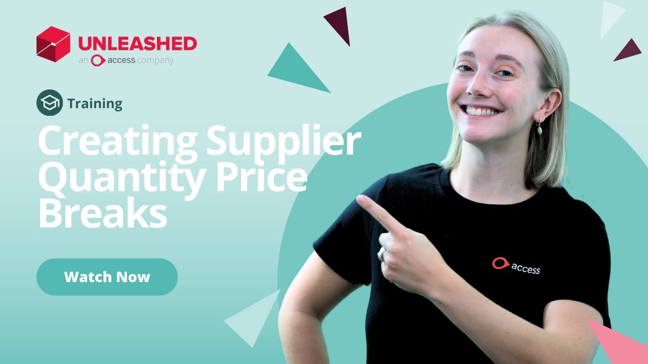 Creating Supplier Quantity Price Breaks | Unleashed Inventory Management Training Academy
