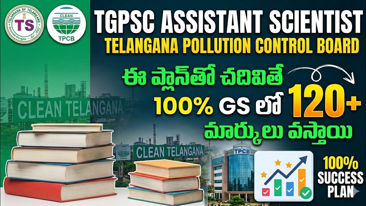 TGPSC ASSISTANT SCIENTIST IN TELANGANA If you study with this plan, you will get 120+ marks in 10...