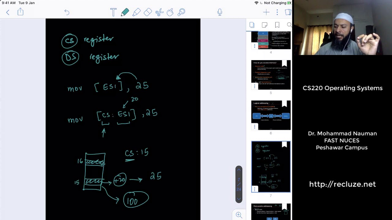 Operating Systems 15 - Memory Management: Segmentation and Paging (Urdu)