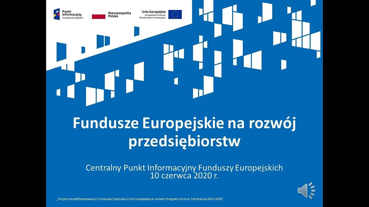Fundusze Europejskie na rozwój przedsiębiorstw.