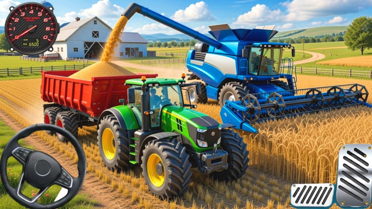 Modern Tractor Farming Driving Simulator 3D - New Tractor Games - Android Gameplay Video 