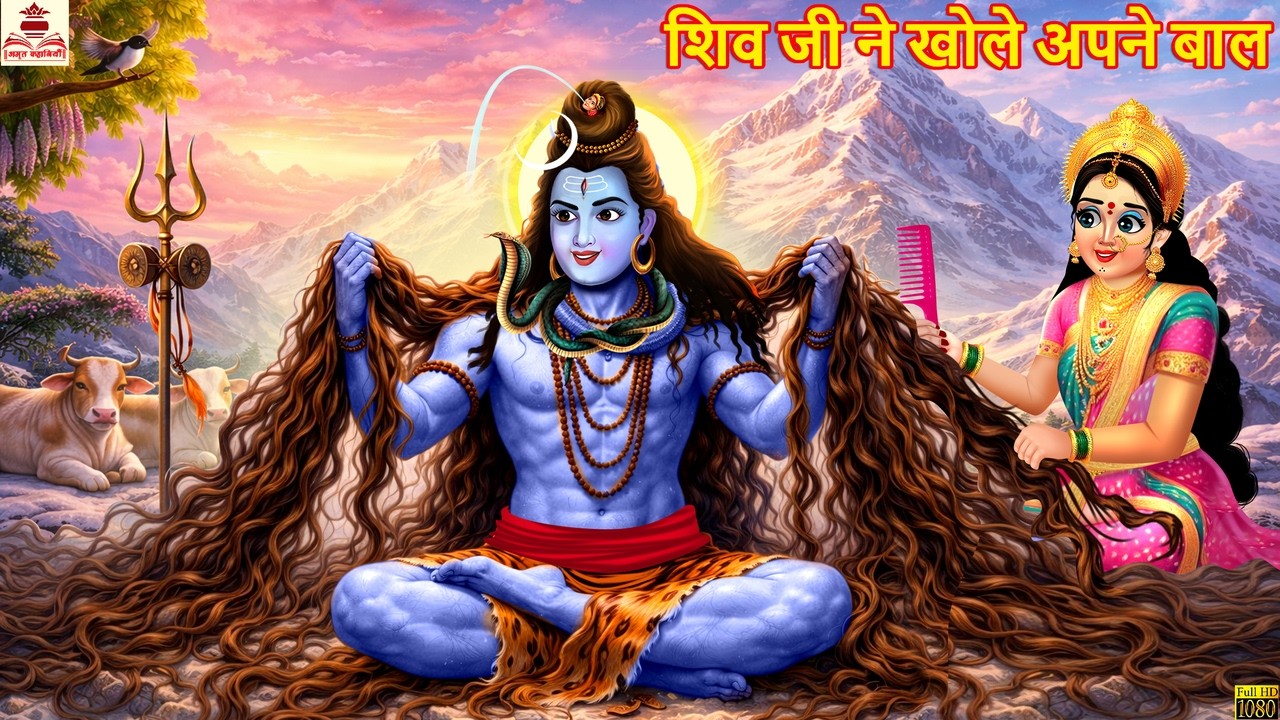शिव जी ने खोले अपने बाल | Hindi Kahani | Bhakti Kahani | Bhakti Stories | Dharmik Kahani | Cartoon