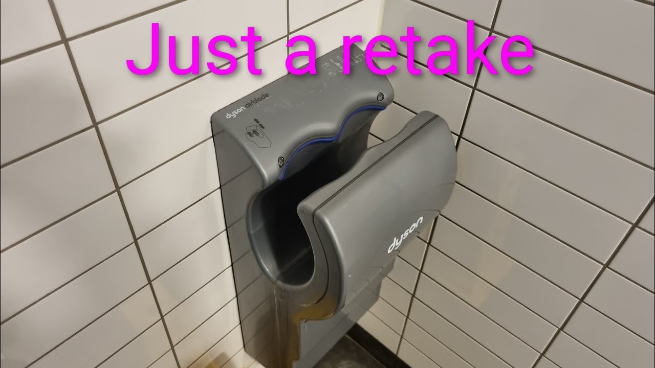 Retake. Dyson Airblade 9KJ and a Dyson Airblade dB at Reading Station Platform 10