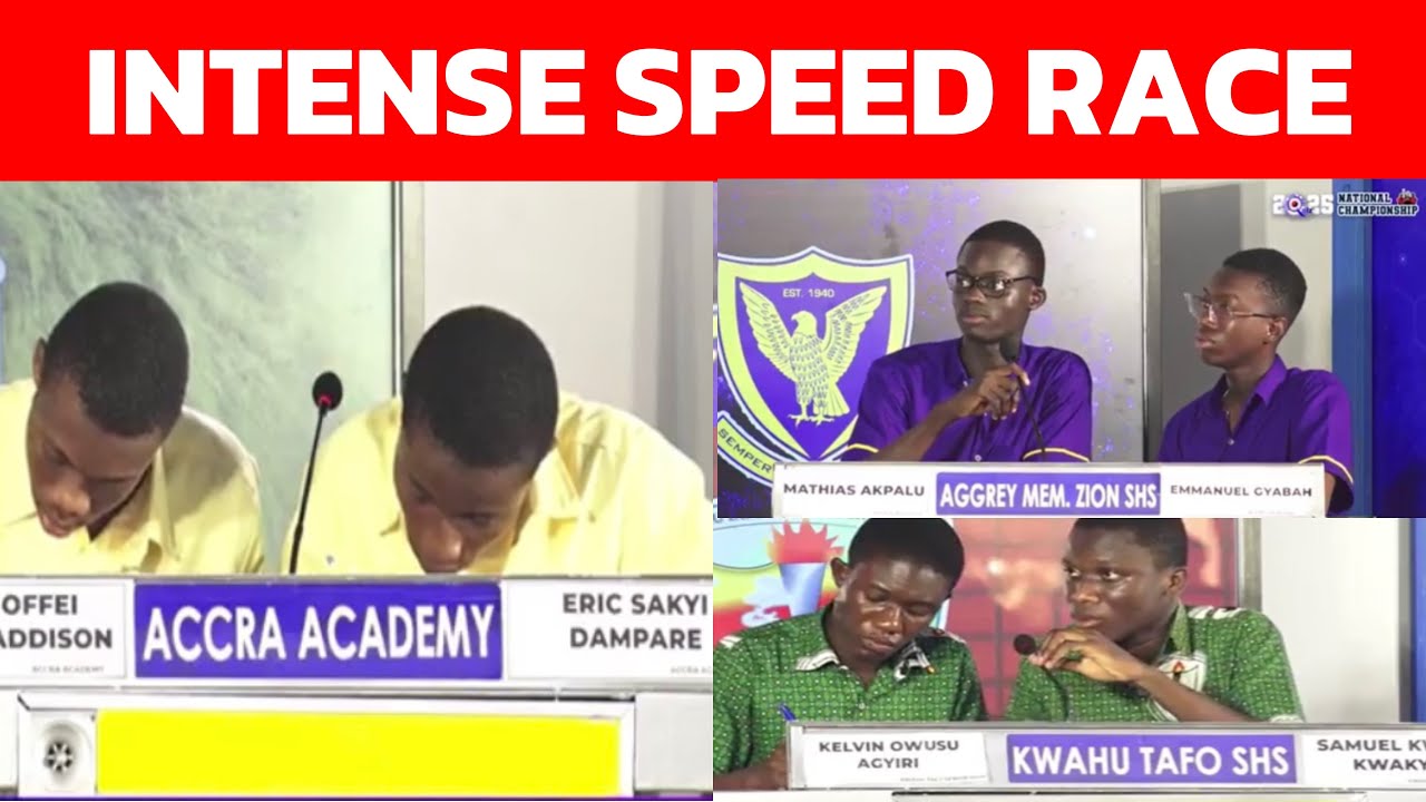 🔥 Жаркая гонка на скорость Btn Accra Academy, Aggrey Memorial и Kwahu Tafo | #NSMQ2025