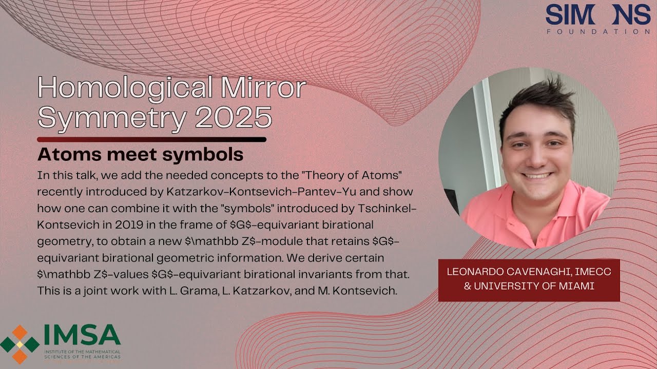 Leonardo Cavenaghi, IMECC & University of Miami: Atoms meet symbols