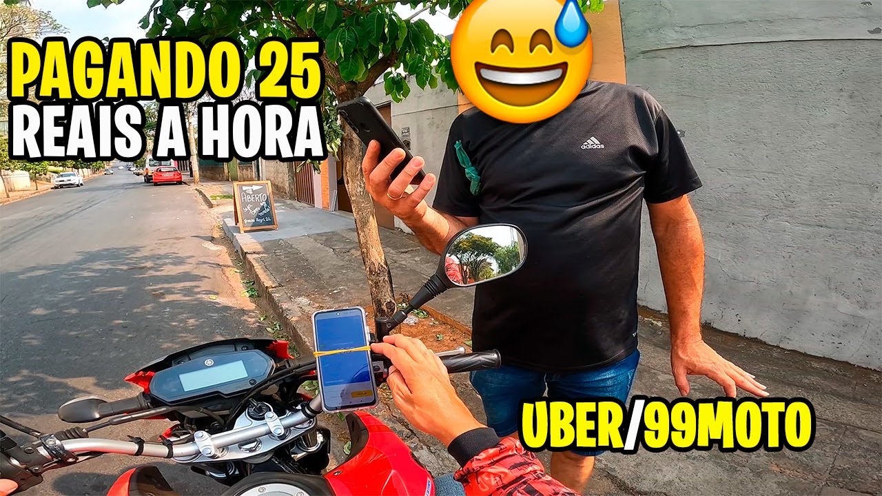 UBER/99MOTO PAGANDO 25 REAIS A HORA  VALE A PENA
