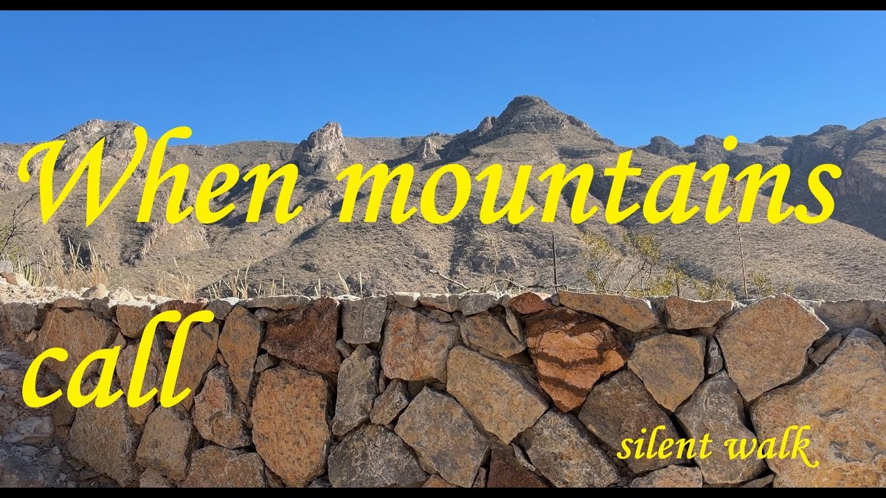 My Texas mountains call, a desert silent walk in morning glow