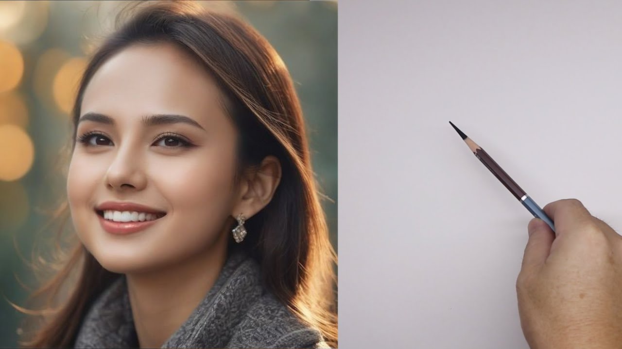 как рисовать портреты по фотографии для начинающих | Простой урок рисования портретов
