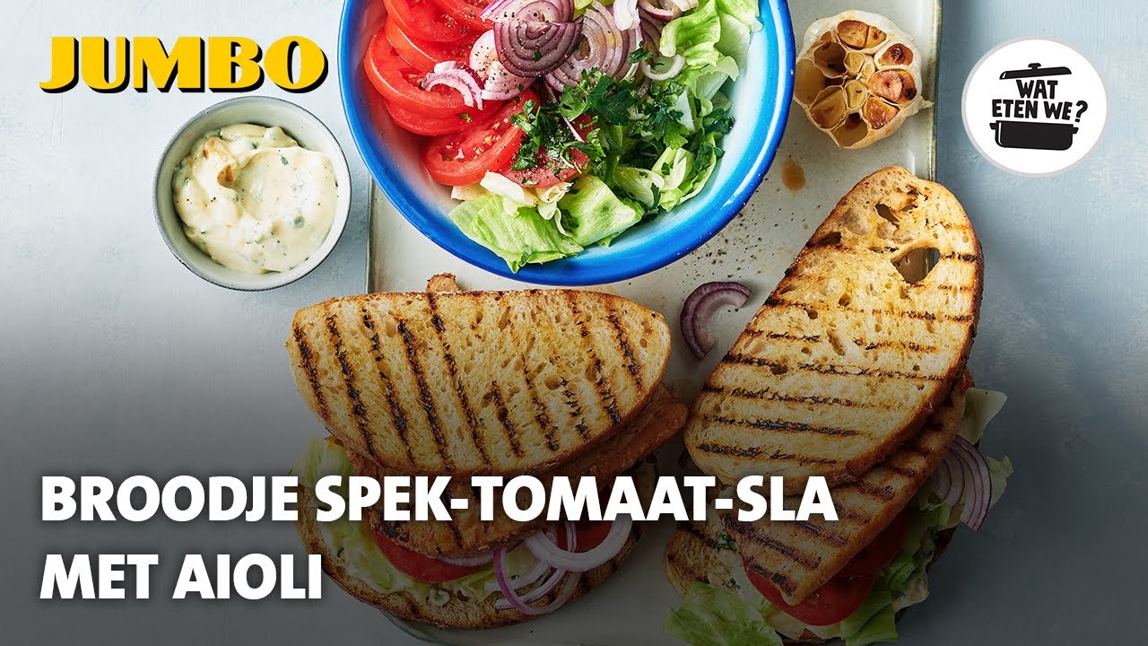 Wat eten we? Broodje spek-sla-tomaat met aioli