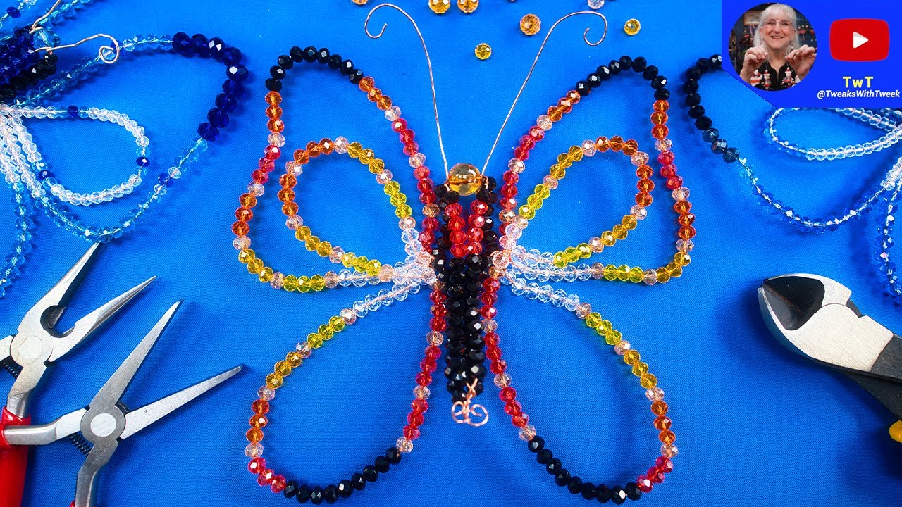 A Sparkling Beaded Butterfly! #tutorial