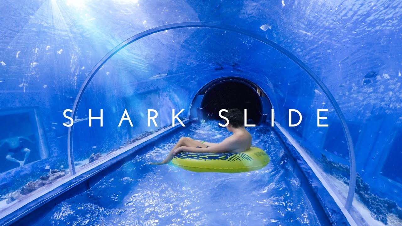Awesome SHARK SLIDE at Aquapark Reda, Poland (POV)