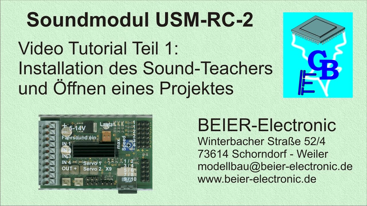 Soundmodul USM-RC-2 Tutorial 01