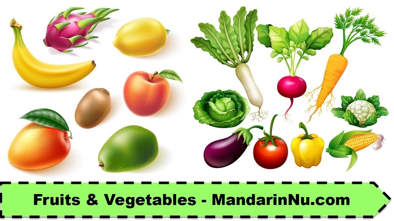 68 Chinese Vocabulary - Fruits & Vegetables - Learn Chinese Mandarin