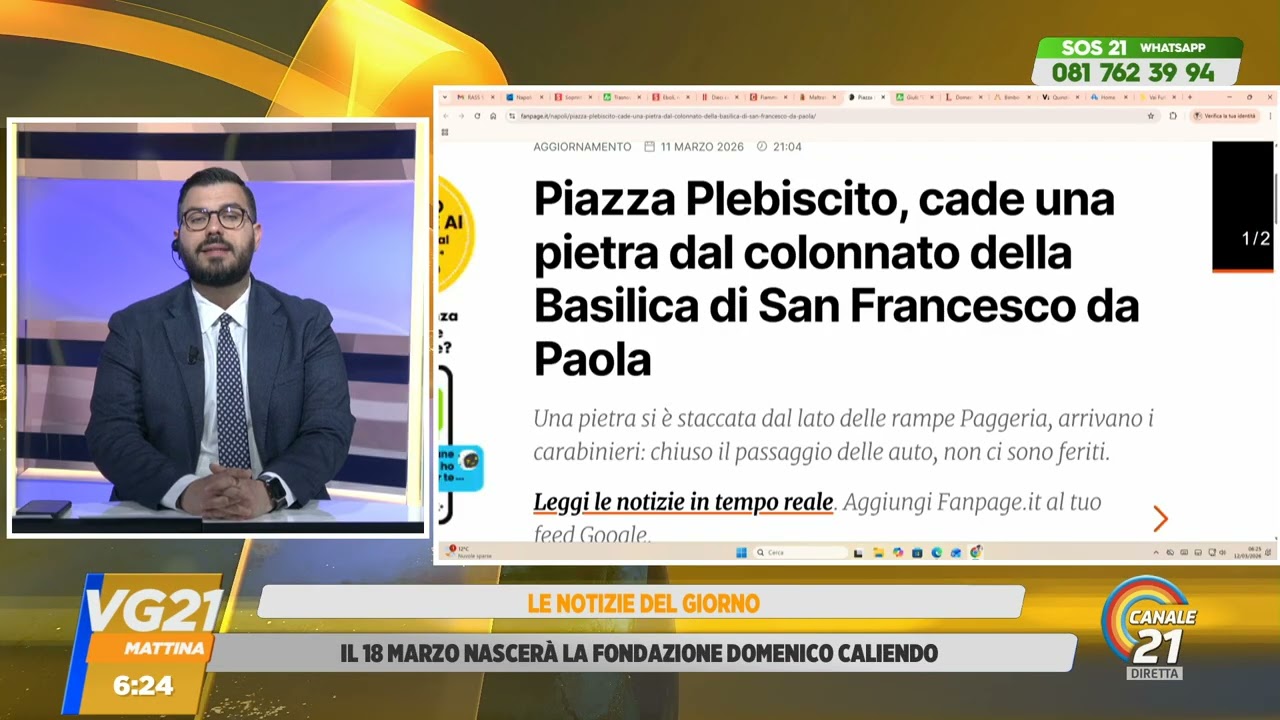 CANALE 21 | Telegiornale - Il VG21 MATTINA - 12 marzo 2026