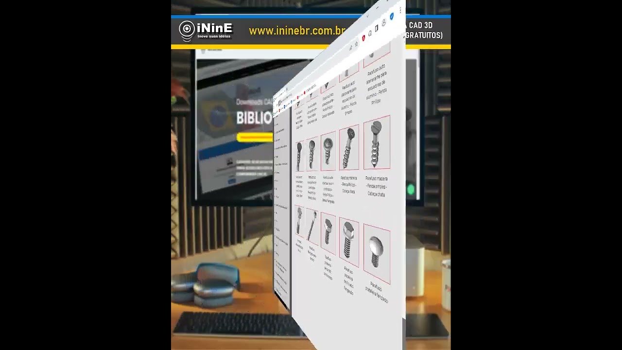 iNinE (Biblioteca CAD 3D  & Marketing digital) #plastico  #engenharia  #cad #projeto3d