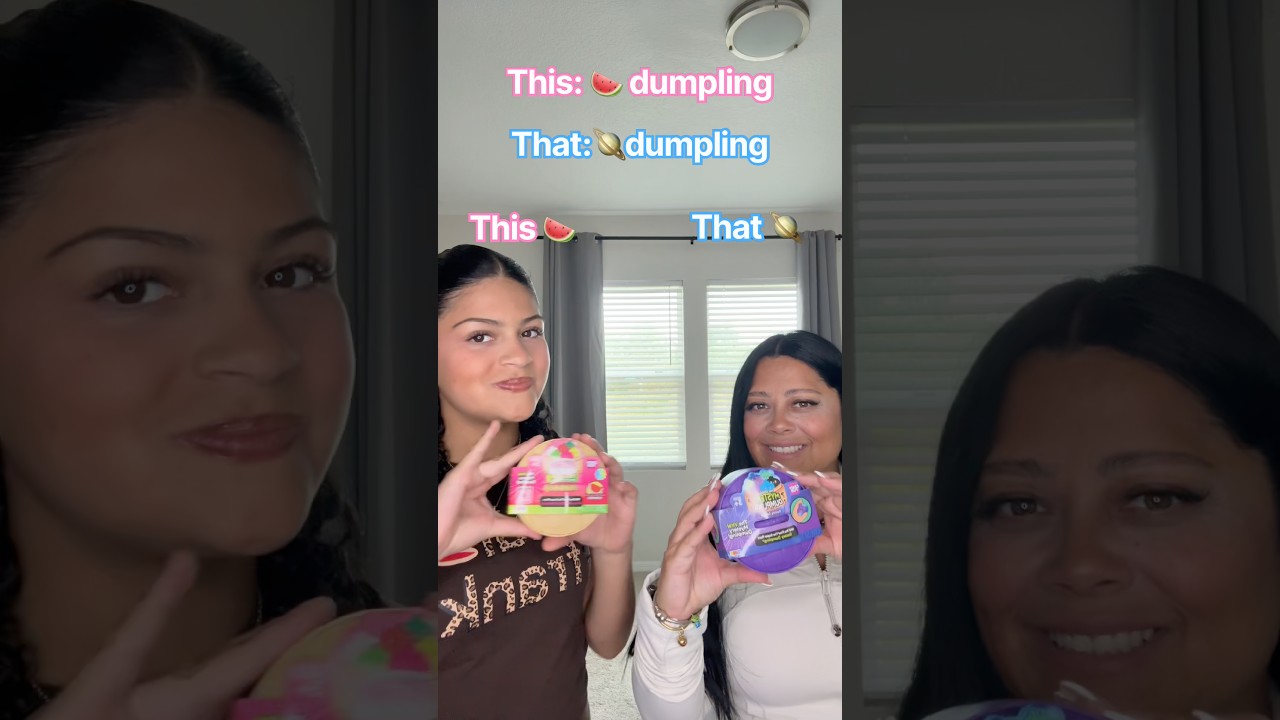 Galaxy dumpling🪐 vs watermelon dumplings 🍉 #squishy #squishies #dumplings