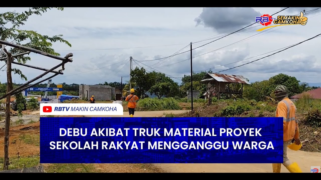 Debu Akibat Material Proyek Sekolah Rakyat Mengganggu Warga 