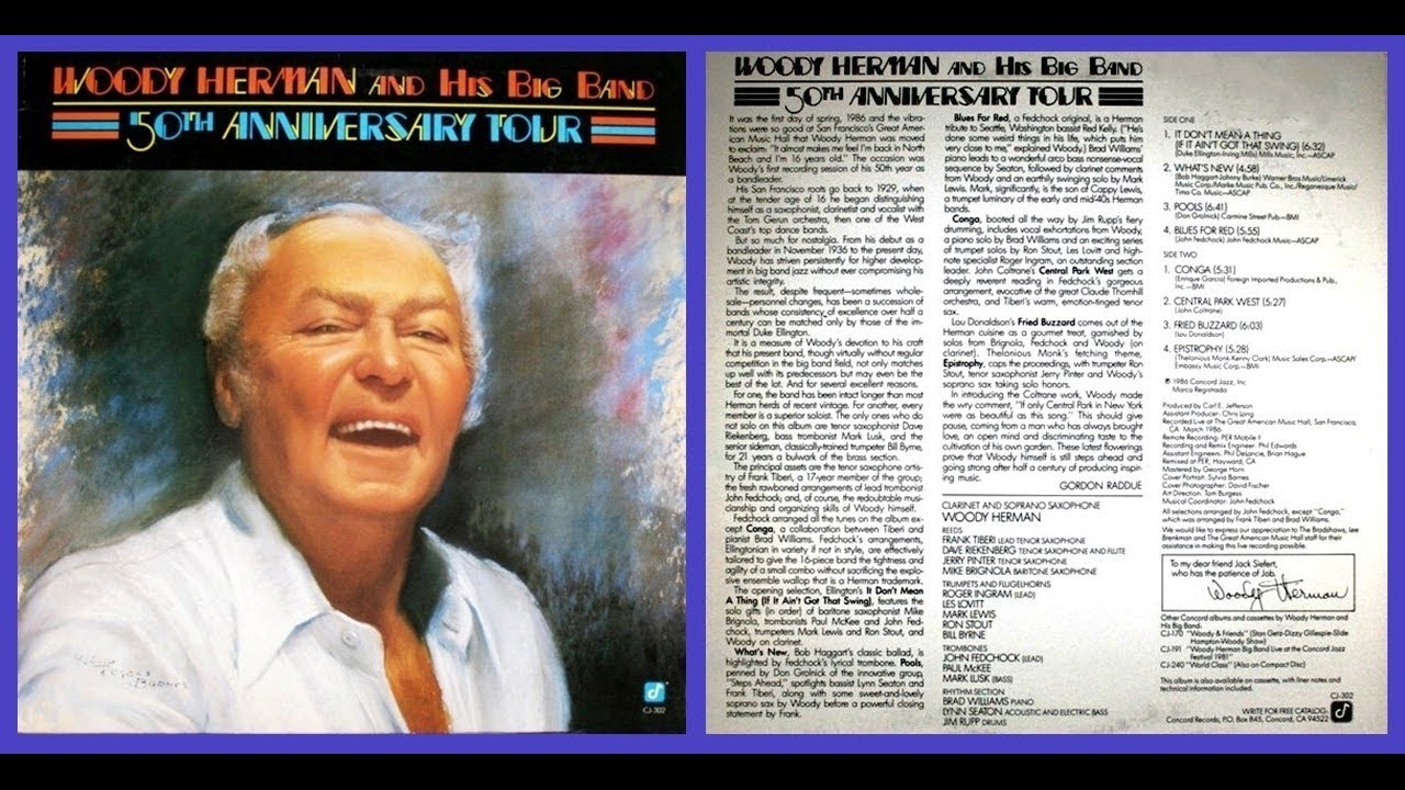 Woody Herman And His Big Band – 50th Anniversary Tour - 1986 - Lp
