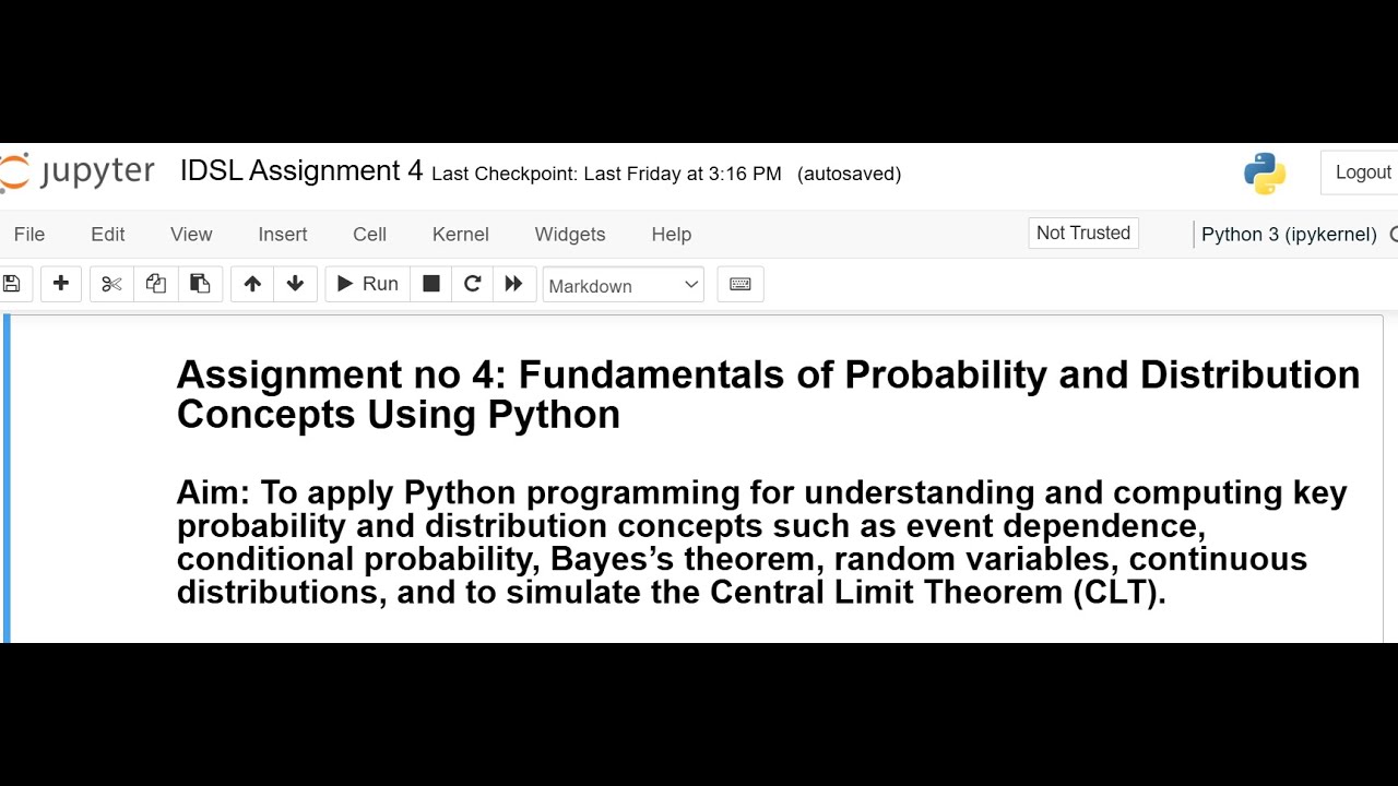 IDSL Assignment 4: Fundamentals of Probability and Distribution Concepts Using Python