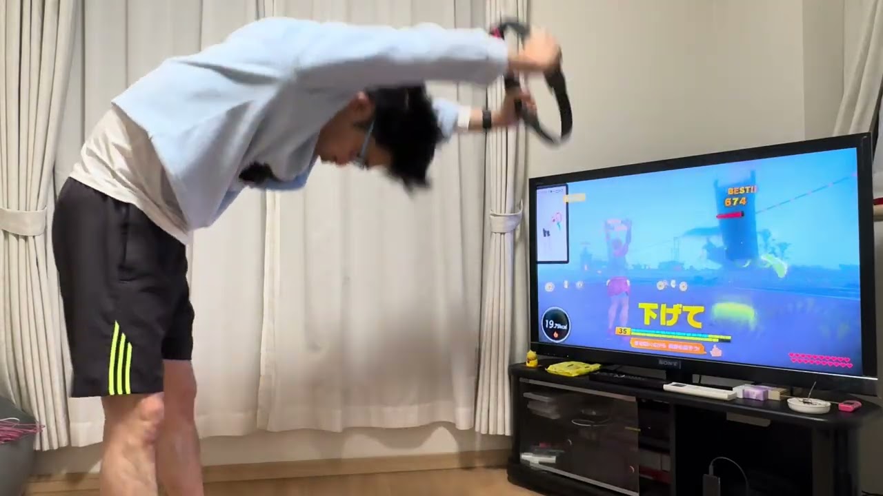 朝っぱらからリングフィットアドベンチャーその7