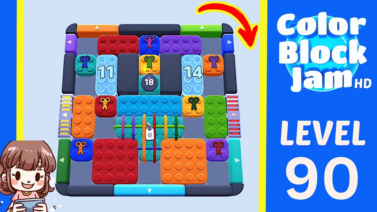 Color Block Jam Level 90 Solution Walkthrough