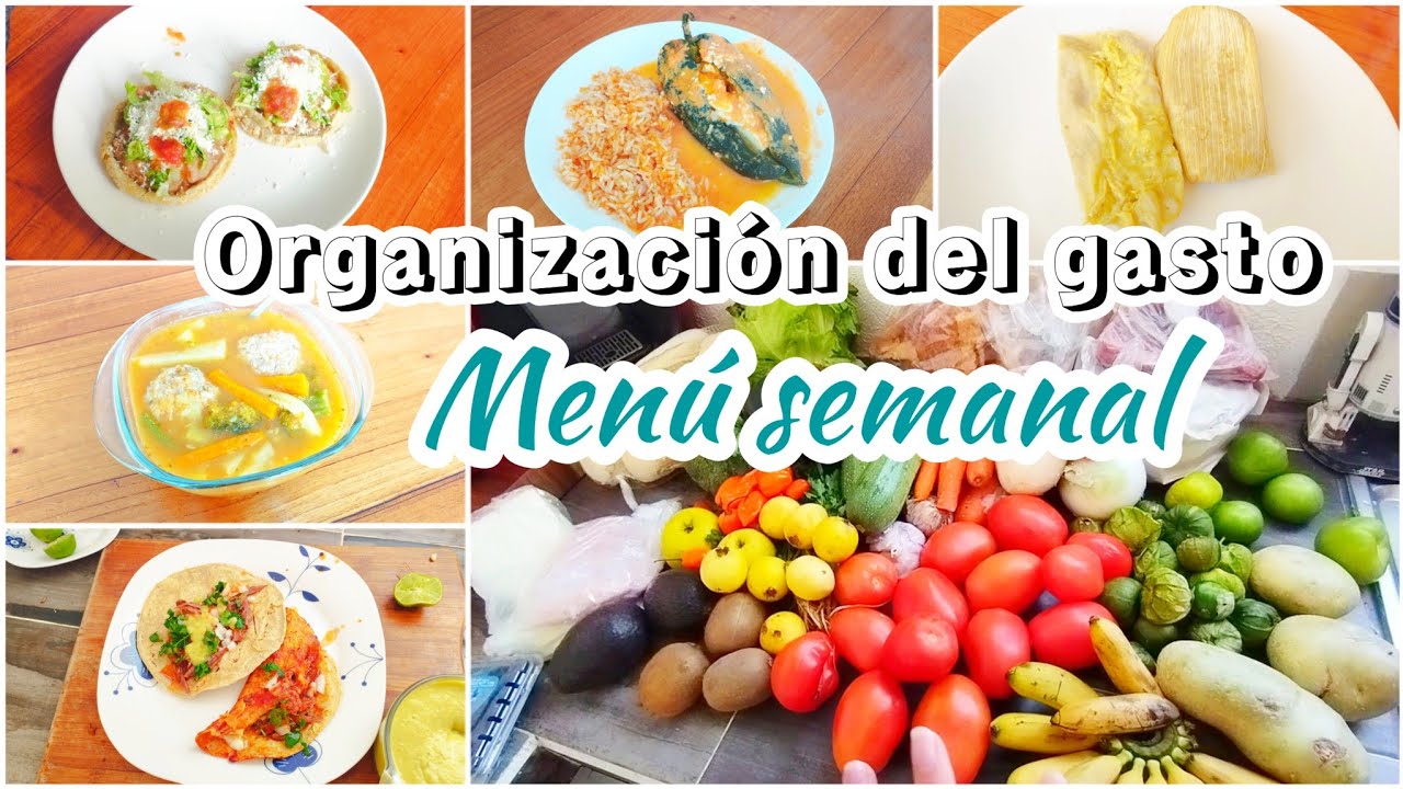 Organización del gasto $750/ Menú semanal delicioso