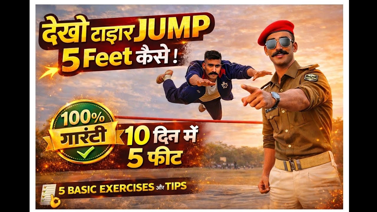 5 Feet Tiger Jump सीखो एकदम आसान तरीका | Physical में पास होने की गारंटी! 💪