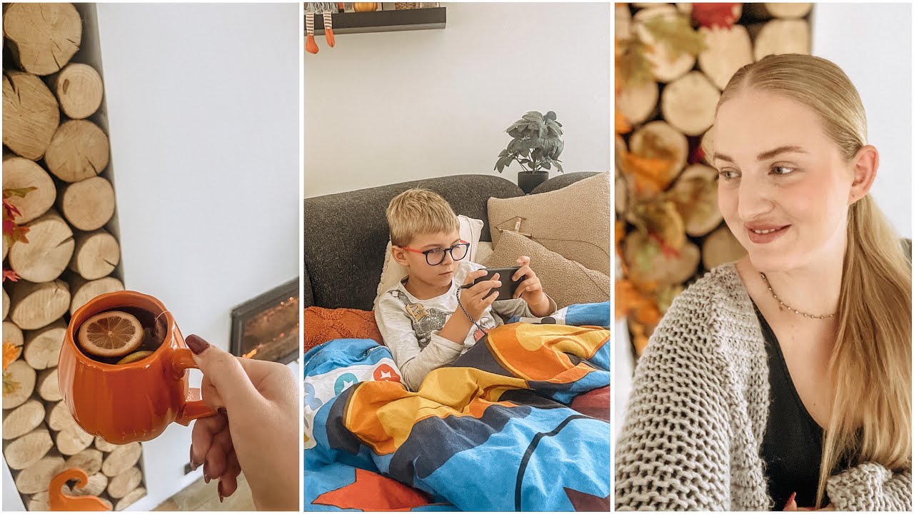 🍁UTAHANÝ DEN☕️| 🍂nemocný Leo🤧, vaření🍲vypadl mu zub🤩🦷