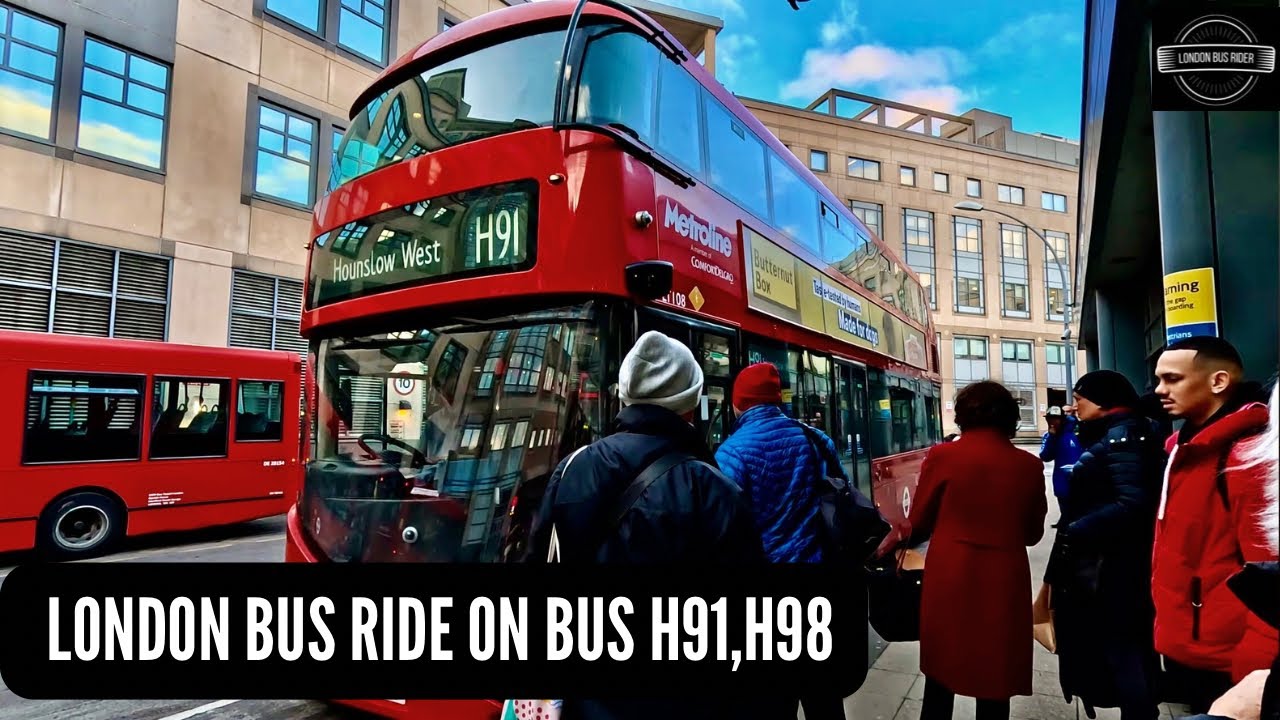 🚌 London Bus Ride on H91 & H98 Hammersmith to Hounslow West & Hayes | Scenic West London Journey