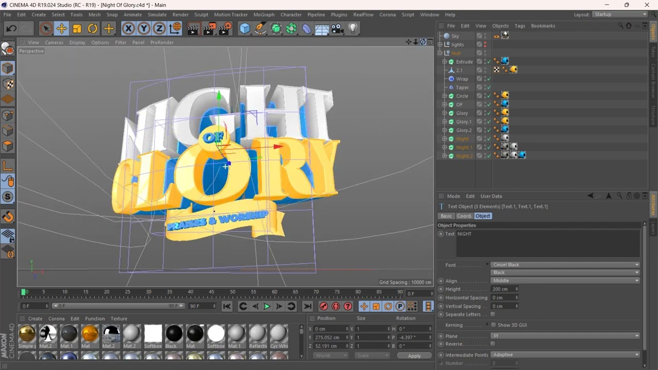 FREE CINEMA 4D 3D TEXT TEMPLATE - FREE DOWNLOAD