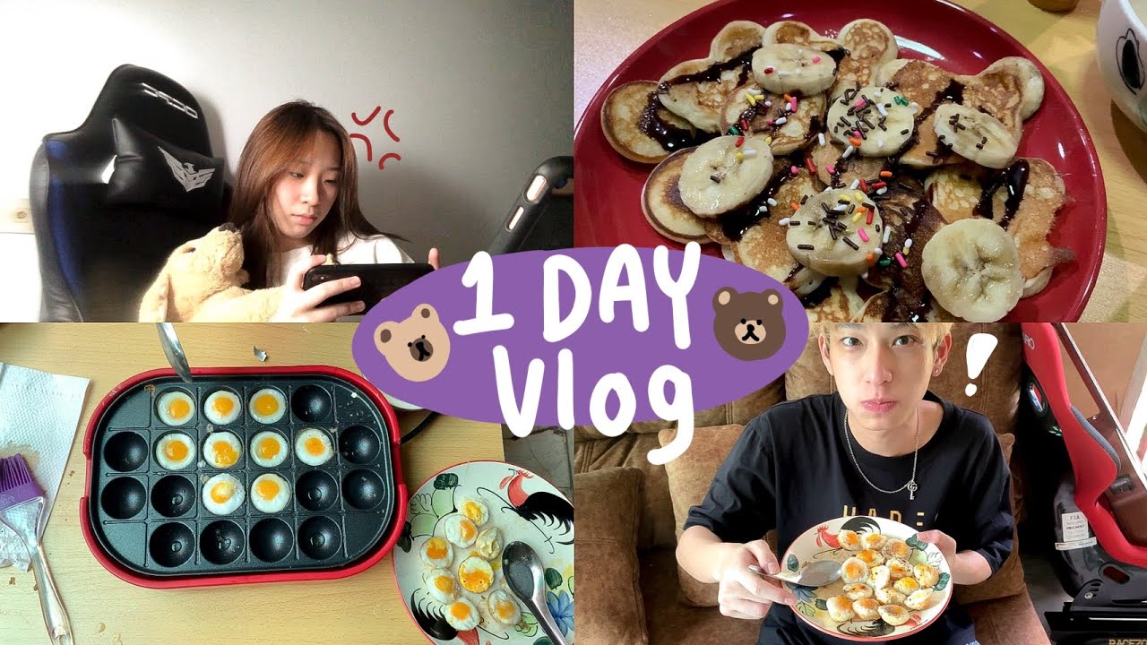 VLOG 1 DAY #4 | ทำไข่นกกระทา | ทำแพนเค้ก | เล่นเกม | ONZEXS