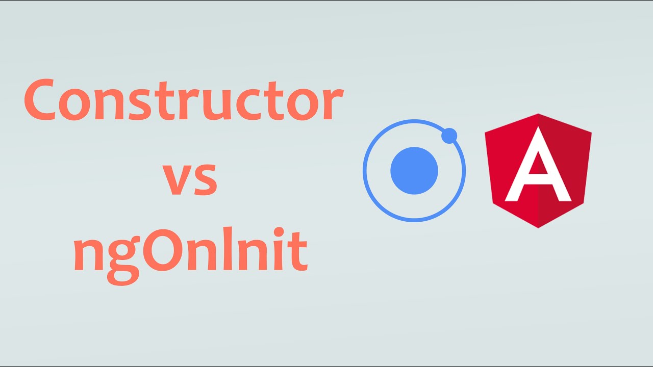 Ionic Angular - constructor vs ngOnInit