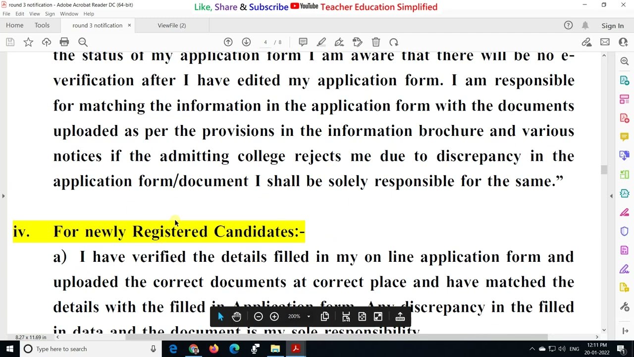 B.Ed. Admission 21-22 : Institutional Round Guidelines  (Hindi)