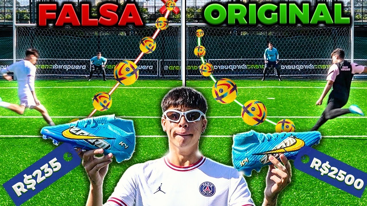 SERÁ QUE A CHUTEIRA FALSA É IGUAL A CHUTEIRA ORIGINAL? (R$2500 VS R$235)