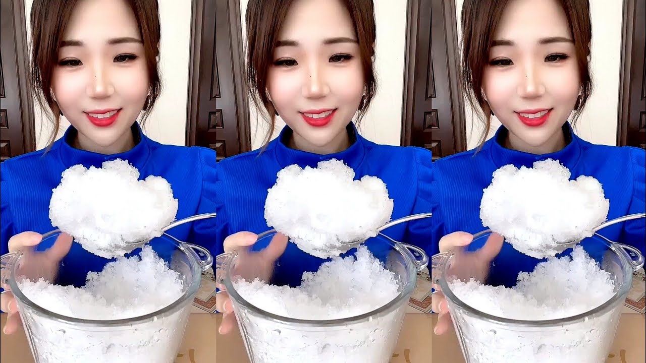 ASMR WHITE ICE EATING / ICE EATING yy 3
