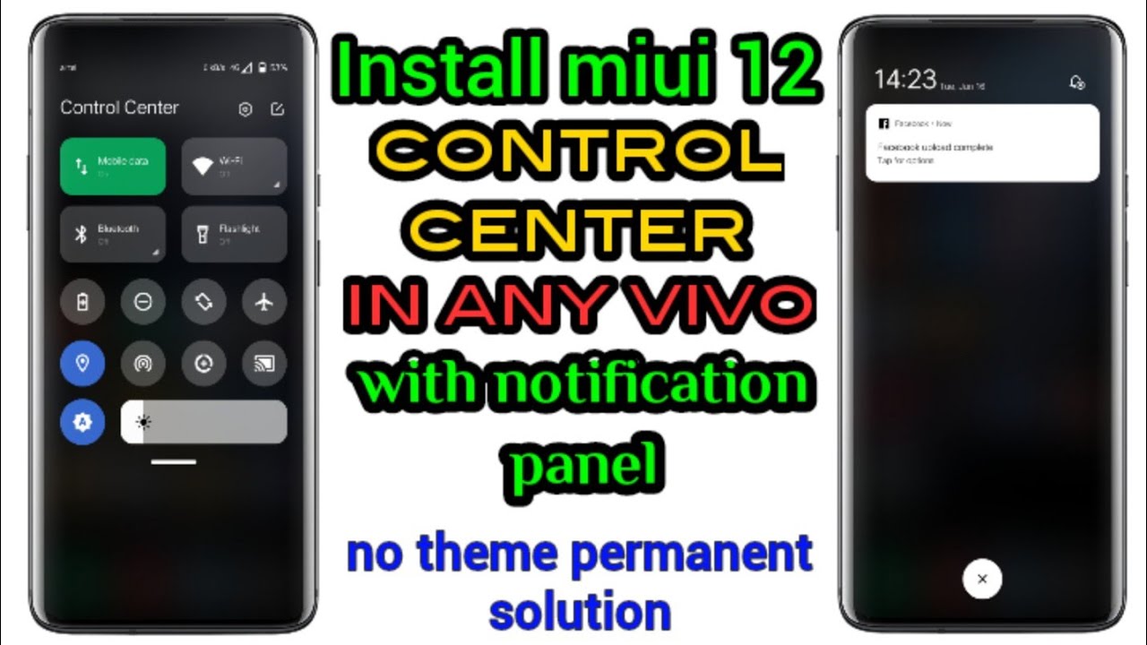 Install miui 12 control center in any vivo or android