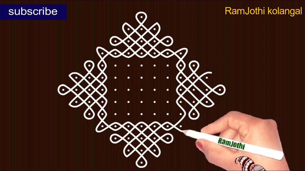 #kolam,kambi kolam,sikku ,nelikolam, beautiful rangoli 13 dot melikala  muggulu || RamJothi kolangal