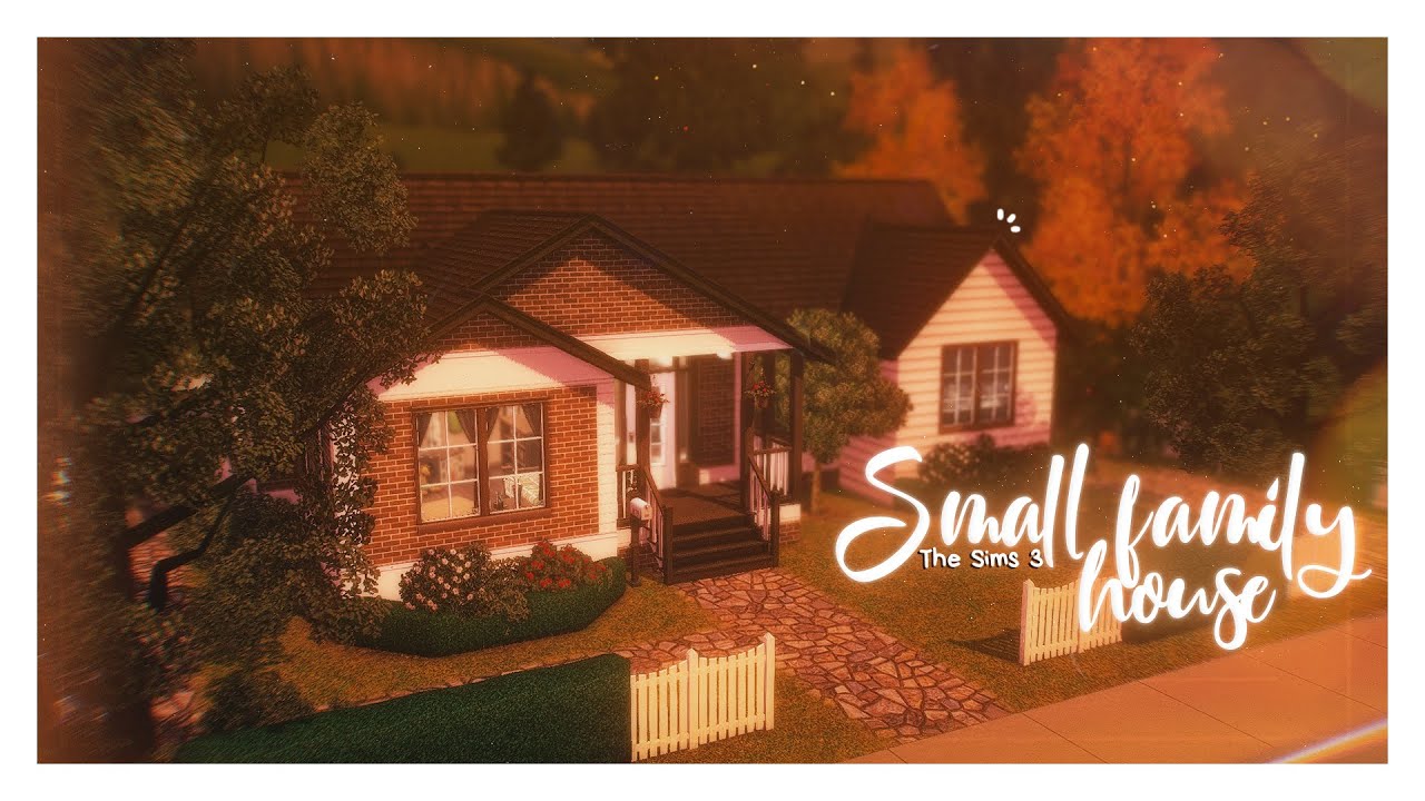 ♡ маленький семейный дом 🧡┆speed build┆no cc┆строительство the sims 3   ̖́ -