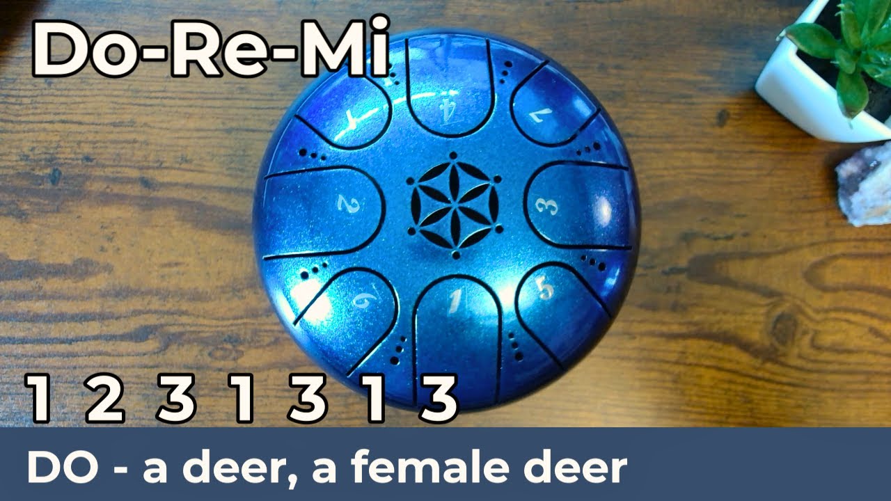Do Re Mi Tongue Drum Play Along | Easy Steel Drum Tutorials for Beginners | 8 Notes