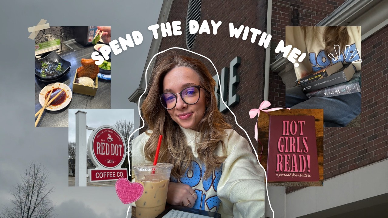 spend the day with me! solo date, coffee shop, & bookstore trip
