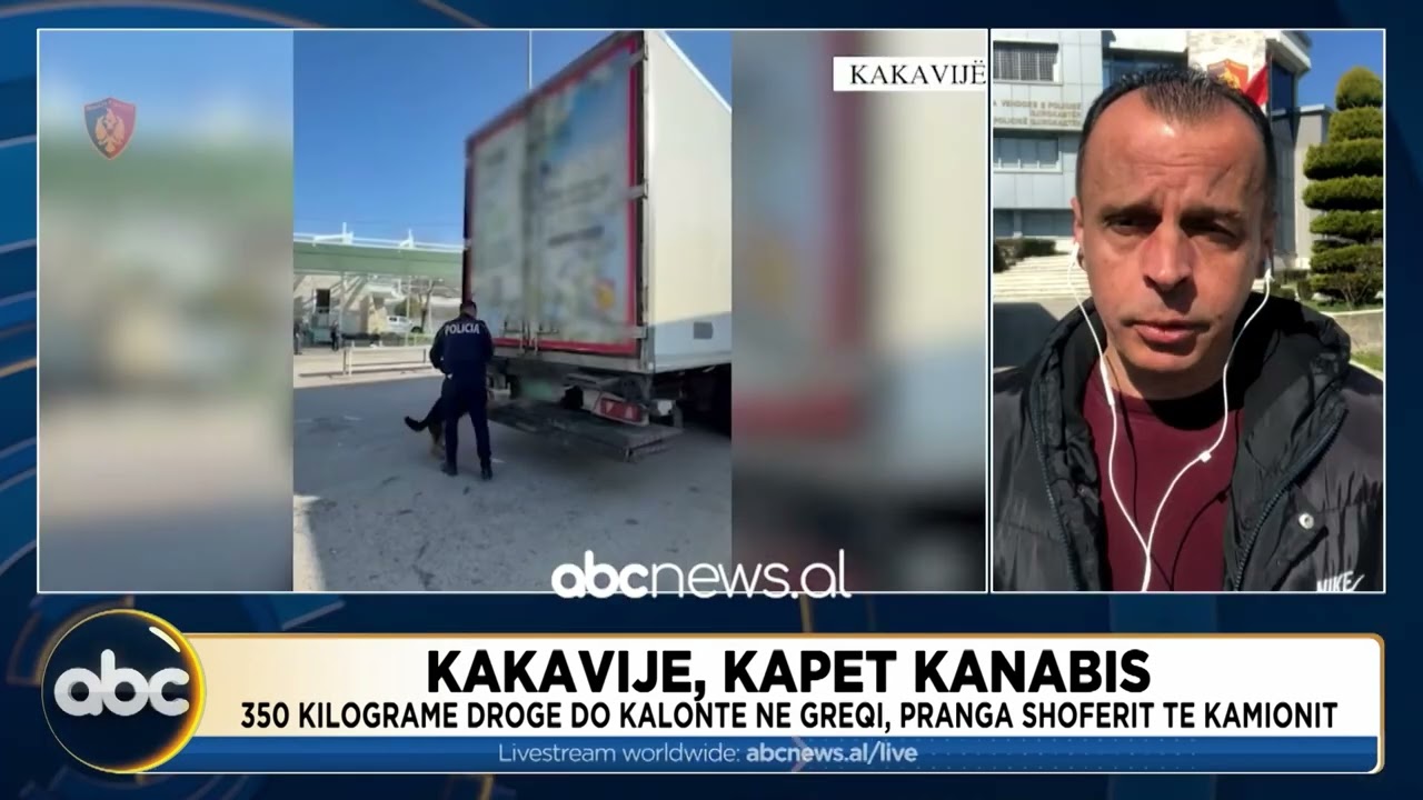 Kakavijë, kapet kanabis/ 350 kilogramë drogë do kalonte në Greqi, pranga shoferit të kamionit