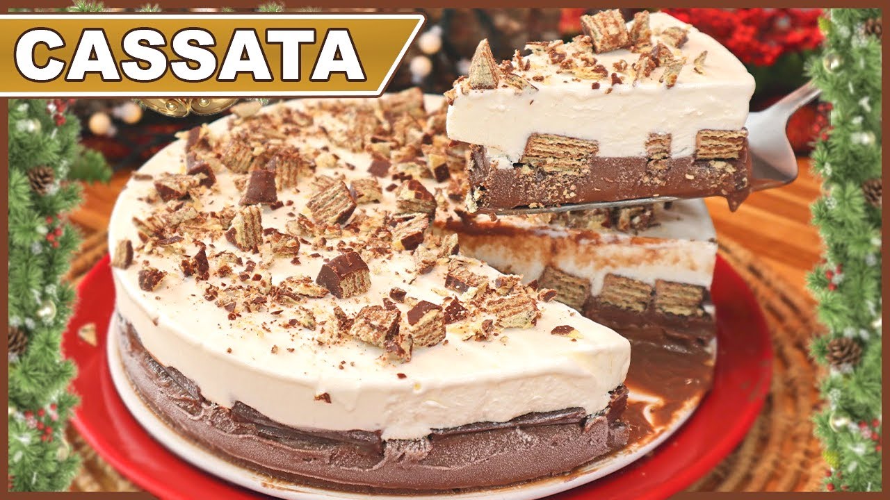 CASSATA DE NATAL I ASSIM VOCÊ NUNCA FEZ I SUPER CREMOSA - FÁCIL - DELICIOSA I Receitas de Pai