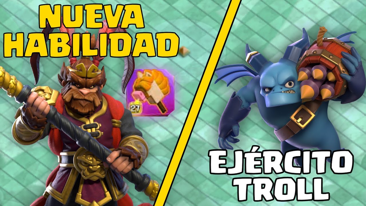 🚨NUEVA HABILIDAD REY BÁRBARO - GALOPALO | EJÉRCITO TROLL🔥| CLASH OF CLANS